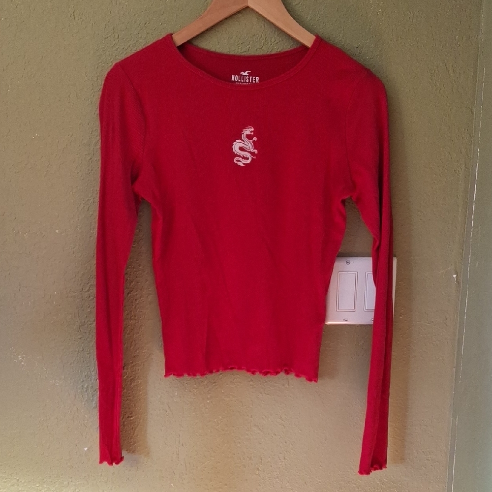 Red Dragon Lettuce Edge Baby Tee